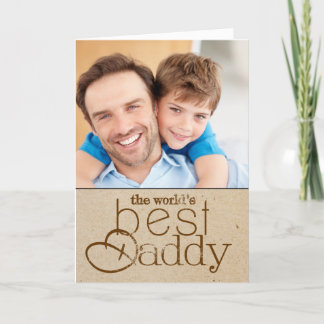 Cartão Fathers Day Photo Greeting Card