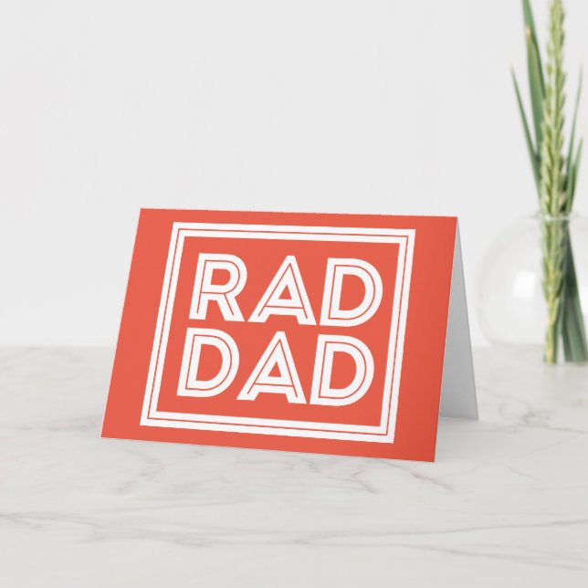 Cartão Father's Day - Rad Dad (Frente)