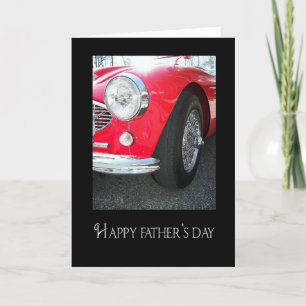 Cartão Father's Day-shiny red sports car