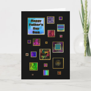 CARTÃO FATHER'S DAY SON - ABSTRACT SQUARES