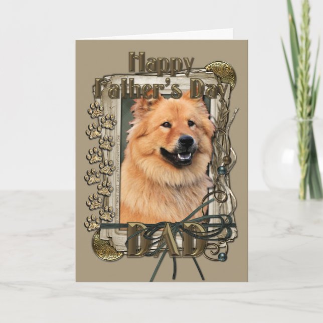 Cartão Fathers Day - Stone Paws - Chow Chow - Cinny (Frente)