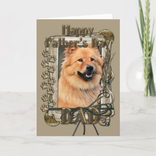 Cartão Fathers Day - Stone Paws - Chow Chow - Cinny