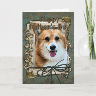 Cartão Fathers Day - Stone Paws - Corgi - Owen