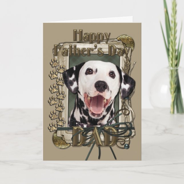 Cartão Fathers Day - Stone Paws - Dalmatian (Frente)