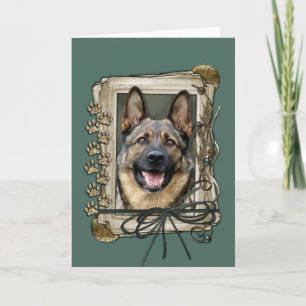 Cartão Fathers Day - Stone Paws - German Shepherd