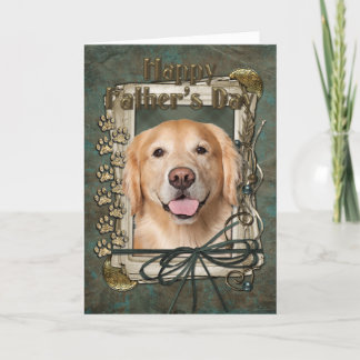 Cartão Fathers Day - Stone Paws Golden Retriever - Corona