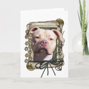 Cartão Fathers Day - Stone Paws - Pitbull - Jersey Girl