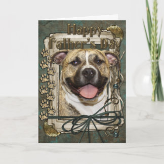 Cartão Fathers Day - Stone Paws - Pitbull - Tigger