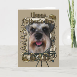 Cartão Fathers Day - Stone Paws - Schnauzer