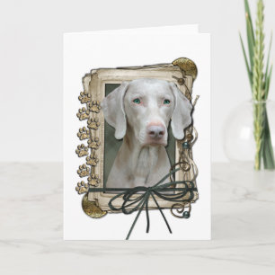 Cartão Fathers Day - Stone Paws - Weimaraner