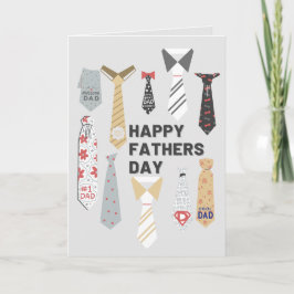 Cartão Father's Day with Scattered Ties