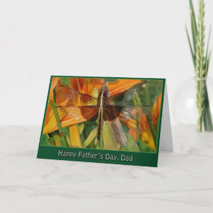 Cartão Father's Day Yellow Dragonfly Card