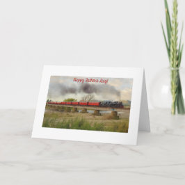 Cartão Father's Painted Train