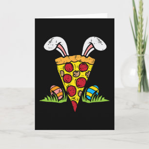 Cartão Fatia de Pizza de Páscoa Orelhas de Coelho Lanche