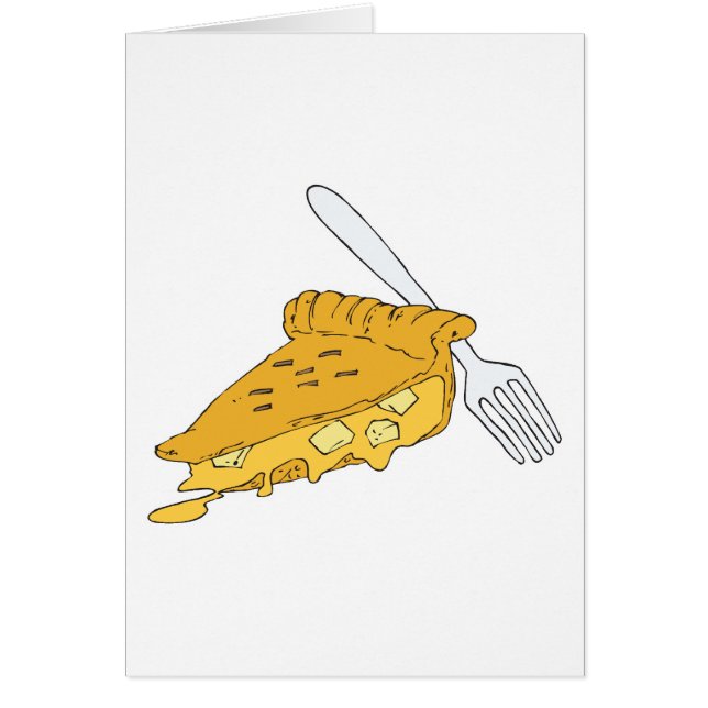 Cartão fatia de torta de maçã (Frente)