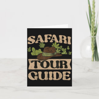Cartão Fato de Guia de Tour Safari Homens Selva Zoológico