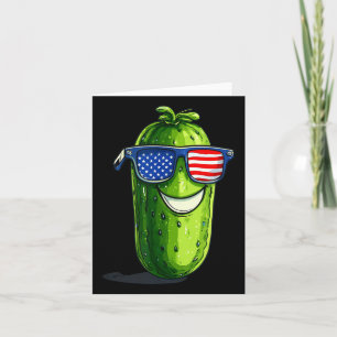 Cartão Fato de Pepino Patriótico para Pepinos Engraçados