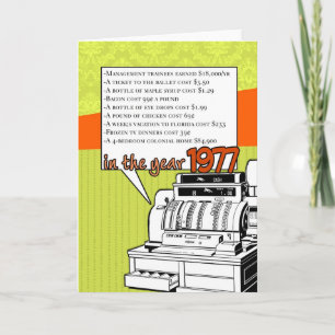 Cartão Fatos divertidos Aniversário - Custo de vida em 19