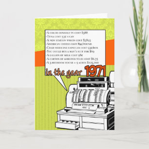 Cartão Fatos divertidos Aniversário - Custo de vida em 19