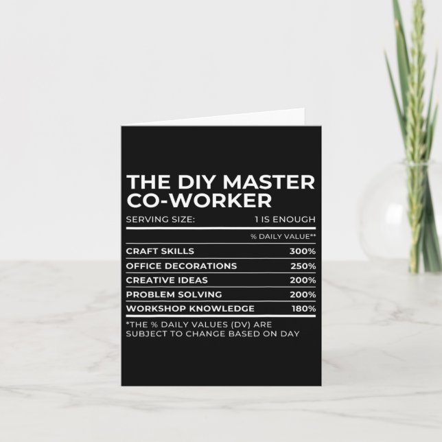 Cartão Fatos Nutricionais Grupo de Trabalho Colaborador C (Frente)