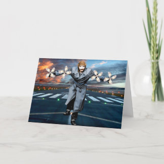 Cartão Faulty Landing Gear Greeting Card