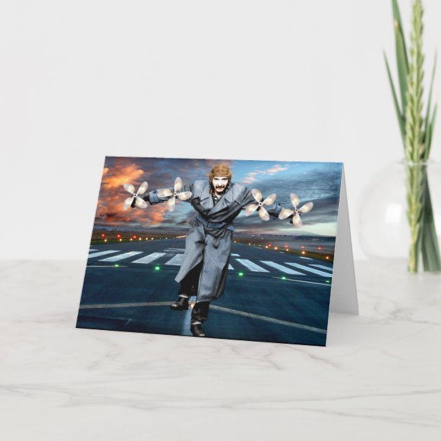 Cartão Faulty Landing Gear Greeting Card (Frente)