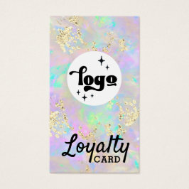 cartão faux chunky glitter opal de fidelidade