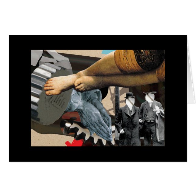 Cartão Faux-Collage de HannaH 02 (Frente Horizontal)