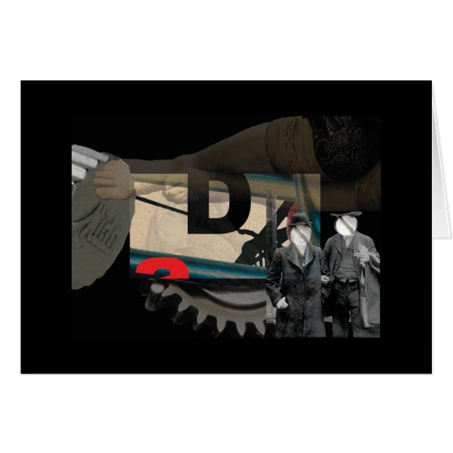 Cartão Faux-Collages de HannaH 03 (Frente Horizontal)