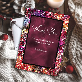 Cartão Faux colorido Elegante obrigado brilhante