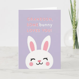 Cartão Faux Dourado Bunny Loves You