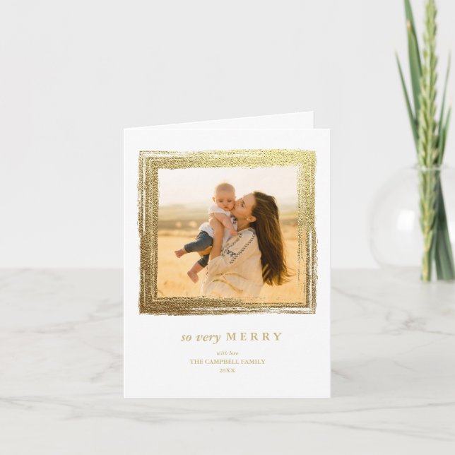 Cartão Faux Dourado Feriados de Quadro Branco Foto de Nat (Frente)