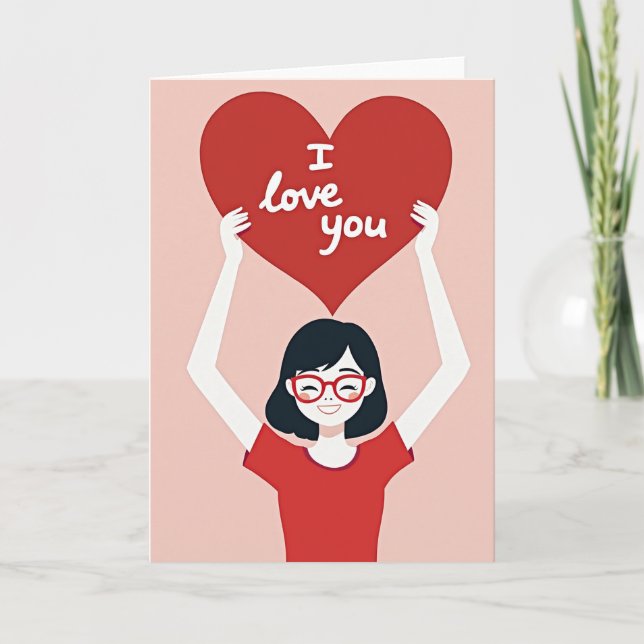 Cartão Faux Gold Foil Love You Card (Frente)