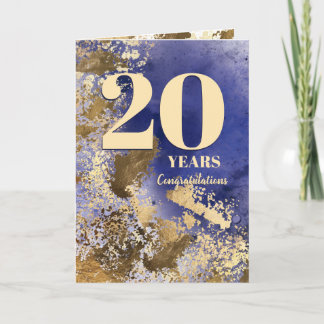 Cartão Faux gold milestone employee anniversary card