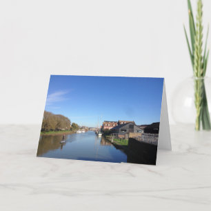 Cartão Faversham Creek, Inglaterra, com Paddle Boarder