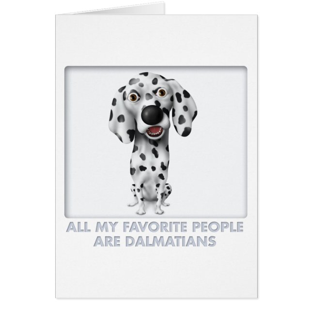 Cartão Favorito Dalmatian (Frente)