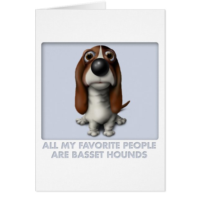 Cartão Favorito de Basset Hound (Frente)
