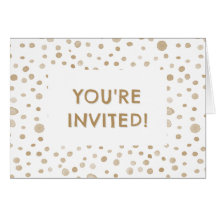 Fawn Confetti Watercolor Dots Birthday Invite