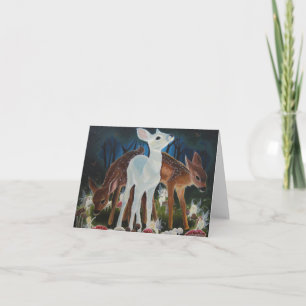 Cartão Fawn Faery Ring Note Card