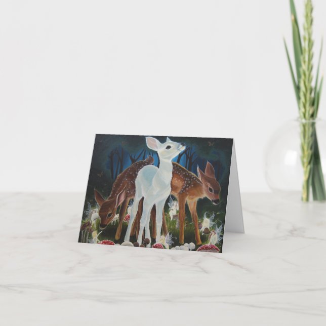 Cartão Fawn Faery Ring Note Card (Frente)
