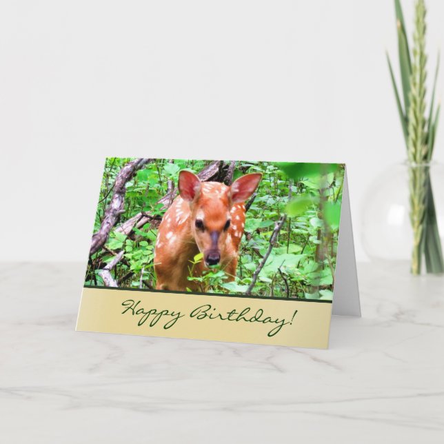 Cartão Fawn Greeting Card (Frente)