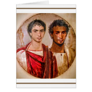 Cartão Fayum Lovers ... Período romano no Egito