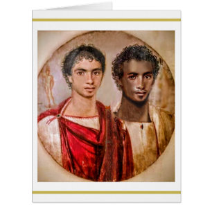 Cartão Fayum Lovers ... Período romano no Egito