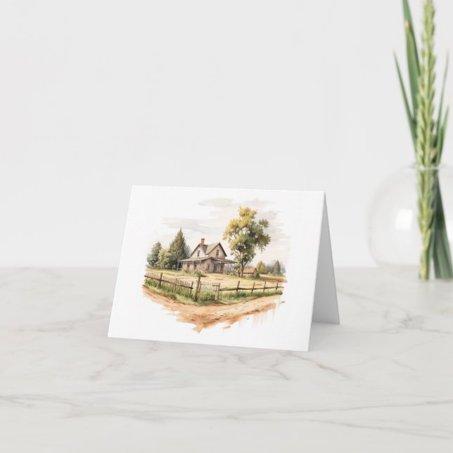 Cartão Fazenda Antiga VAZIO de Cena do País (Frente)