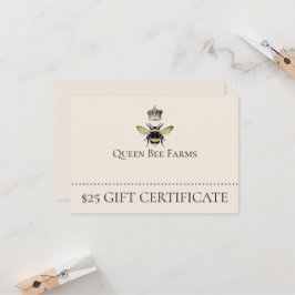 Cartão Fazenda Apiária Regal Queen Bee