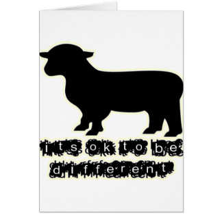 Cartão fazenda aprovada das ovelhas negras