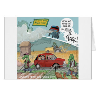 Cartão Fazenda Crocodilo Engraçado