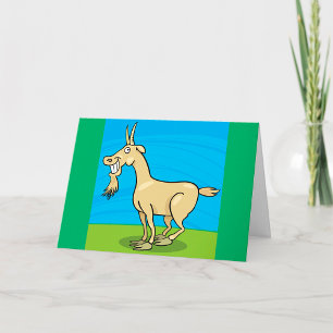 Cartão Fazenda de Cartoon de Capim Sorridente