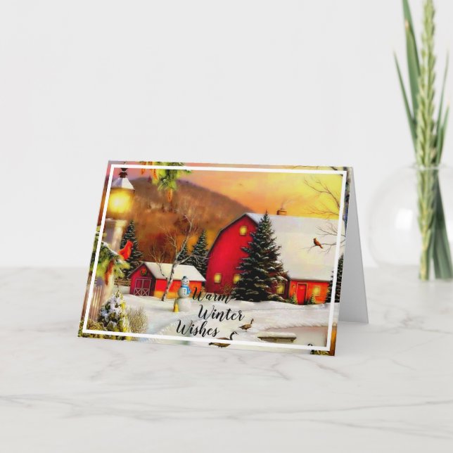 Cartão Fazenda de inverno (Frente)