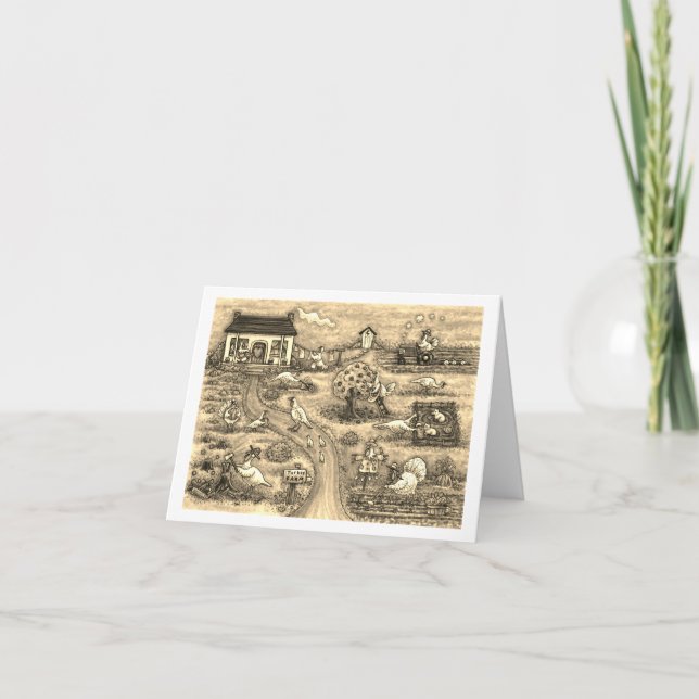 CARTÃO FAZENDA DE PERU, AÇÃO DE GRAÇAS HUMORÍSTICA NO CAM (Frente)